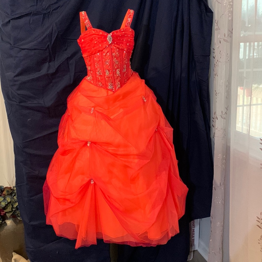 Fuchsia/Orange Pageant Dress